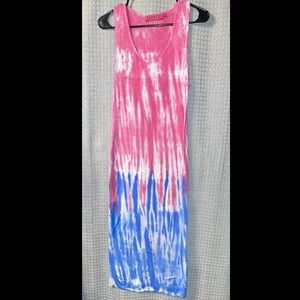 BooHoo Pink & Blue Tye Die Sundress! Size-10